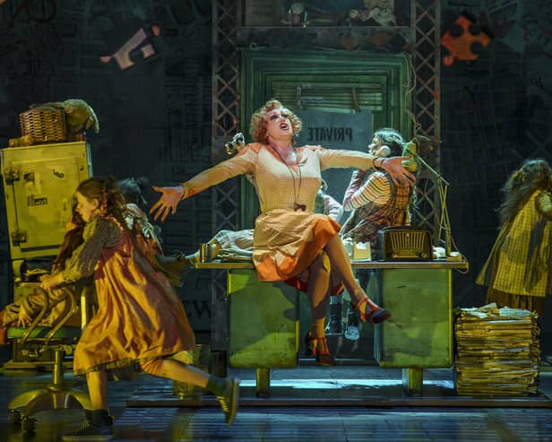 Craig Revel Horwood stars as Miss Hannigan in Annie at Sheffield's Lyceum Theatre (photo: Paul Coltas)
