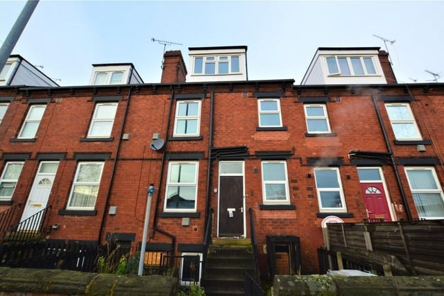 20 Garnet Road, Leeds, a two-bedroom terrace house, has a guide price of £55,000-£60,000.