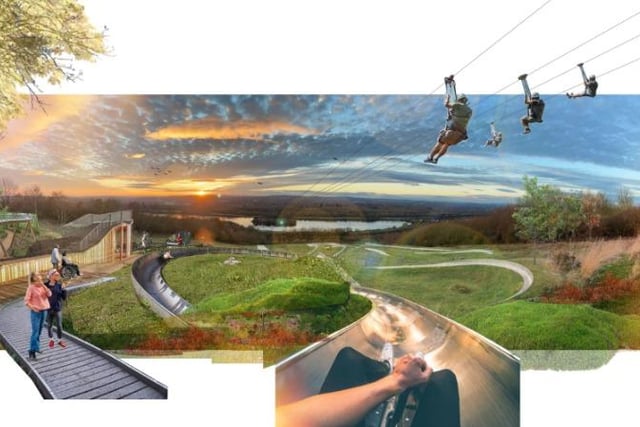 Artists impression shows how the zip wire and toboggan run is expected to look