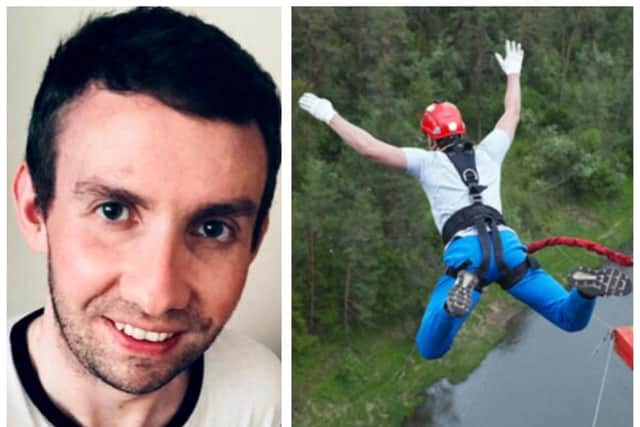 Michael Broomhead can't wait to do the charity bungee jump.