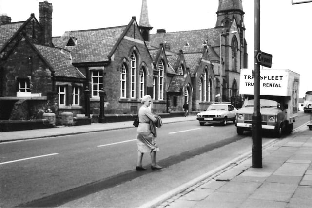 Park Road School and Park Road Presbyterian Church which on closure amalgamated with St George's in Park Road as a United Reform Church. Photo: Hartlepool Library Service