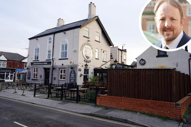 Toby Perkins MP visited the Chesterfield Arms.
