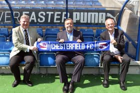 A new era at Chesterfield FC: Vice-chairman Martin Thacker, chairman Mike Goodwin and vice-chairman Dave Simmonds.