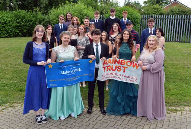 Tupton Hall school students have worn their prom outfits to school to raise money for charity