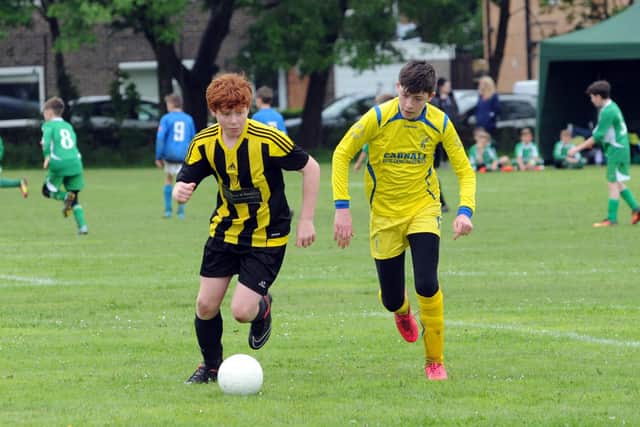Hasland FC in action.