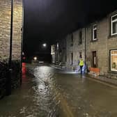 Derbyshire Dales District Council flood response teams working into the night in Bradwell. (Photo: DDDC)