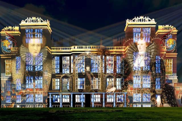 Spectacular large-scale projections will light up Hardwick Hall on February 17 and 18, 2023 (photo: Barry Skeates)