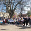 Campaigners gathered in Chesterfield