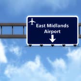 East Midlands Airport Highway Road Sign