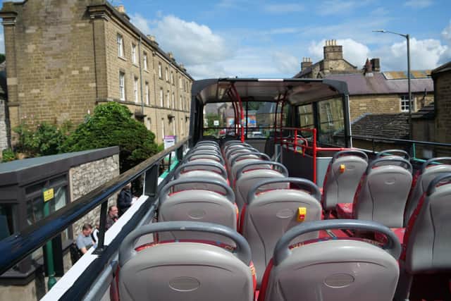 The open-top bus takes a loop around the Peak District and you can hop-on and hop-off whenever you want.