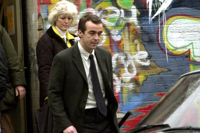 John Hannah filming at the Triangle Club, West Pilton Bank, Edinburgh - racist graffiti had to be removed from the walls to avoid causing any offence to TV viewers.