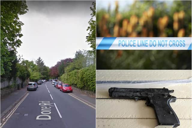 An investigation is under way into a shooting on Dore Road - one of the most exclusive addresses in Sheffield