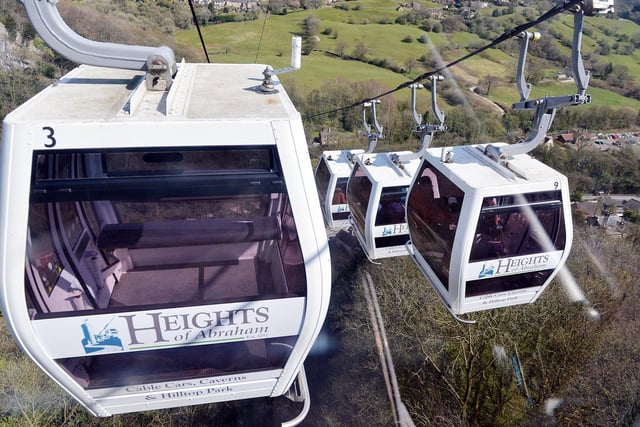 If you’re looking for great views over the countryside, head to the cable cars at the Heights of Abraham in Matlock - which reopen on February 10.