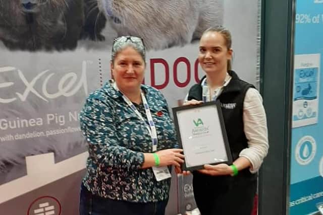 Derwent Valley vet Claire Goodear, right, collected the award at a ceremony in London.