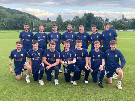 The victorious Chesterfield squad with the John Else Memorial T20 Trophy.