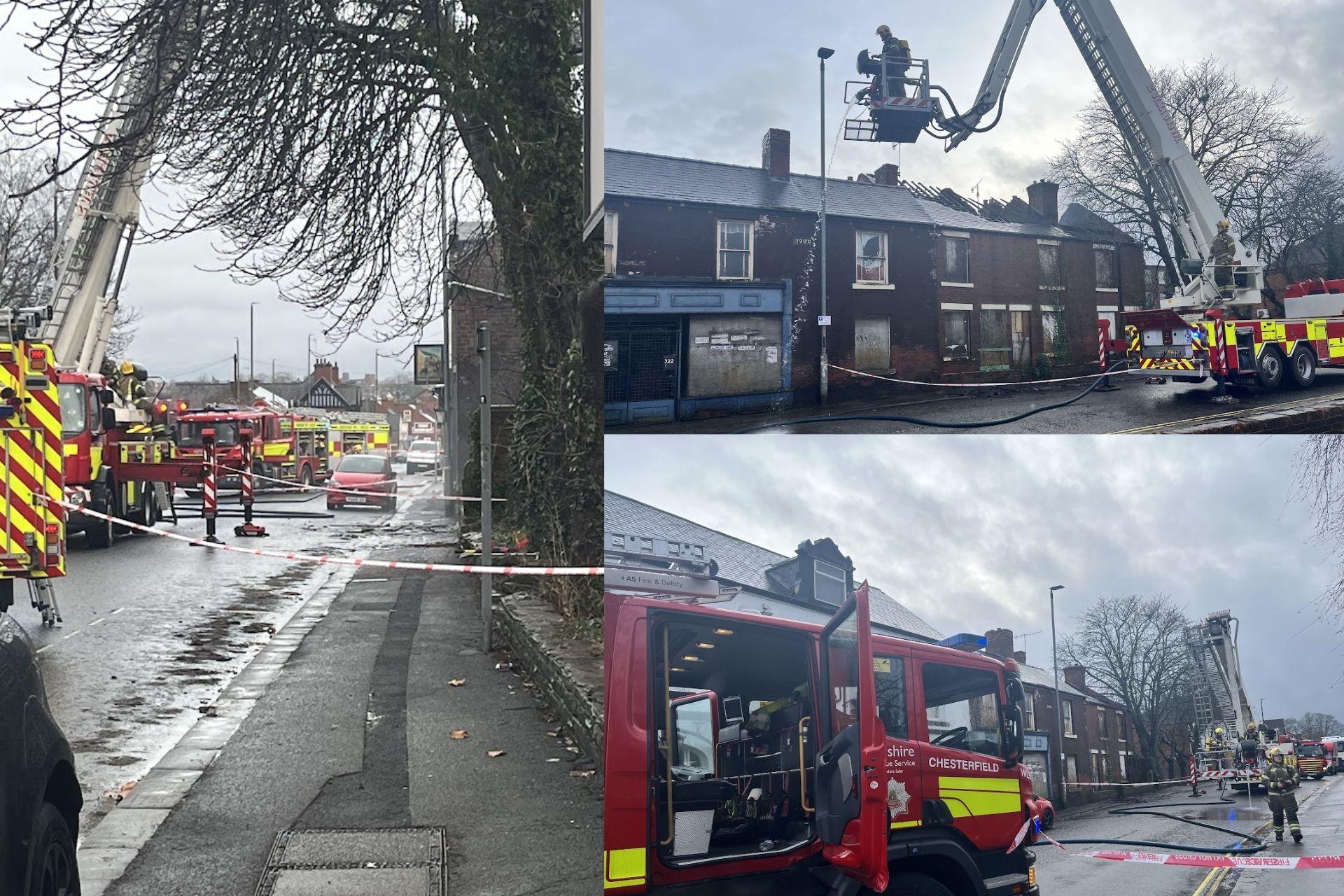 Watch as fire crews tackle derelict building on fire - as busy ...