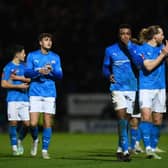 Chesterfield players applaud the fans at the end. Picture: Getty.