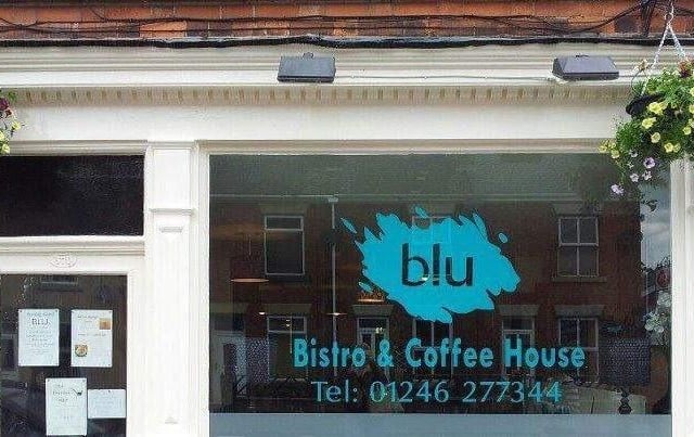 Blu on Chatsworth Road, Chesterfield, was a family-run bistro and coffee house serving British and French food. The last reviews were posted in 2020 when the business was put up for sale.  The building now houses Gingerz BBQ which welcomed its first customers in November 2021.