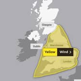 A yellow weather warning remains in place for Derbyshire as strong winds bring gusts of up to 70mph. Photo: Met Office