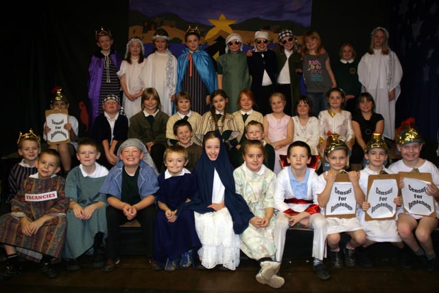 Who do you recognise among this large cast for the nativity play at  Somerlea Park School, Somercotes, in 2009?