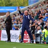 Chesterfield manager Paul Cook gives orders in last Saturday's league win over York City. PIc: Brian Eyre