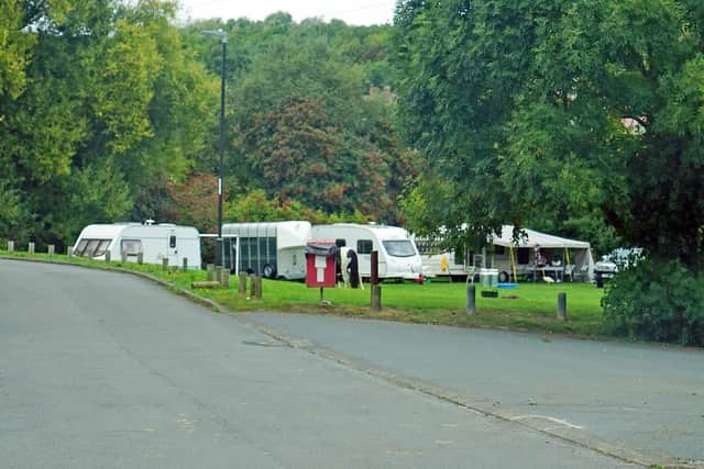 Travellers have arrived at land off Heathcote Drive - as well as a nearby industrial estate.