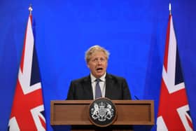 Boris Johnson is to hold a Downing Street press conference today amid growing concern over the surge in cases of the Indian Covid-19 variant (Photo by Toby Melville - WPA Pool / Getty Images)
