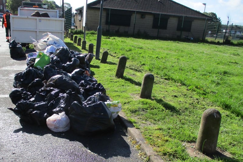 Six and a half tonnes of rubbish was removed from the site on Monday. Travelles left the site at the end of last week after being presented with a court order.
