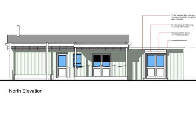 A diagram showing the new extension