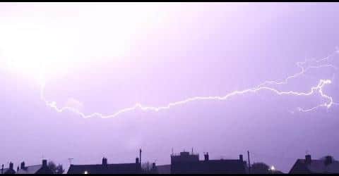 Resident David Turford captured the incredible footage as the storm broke over Bolsover