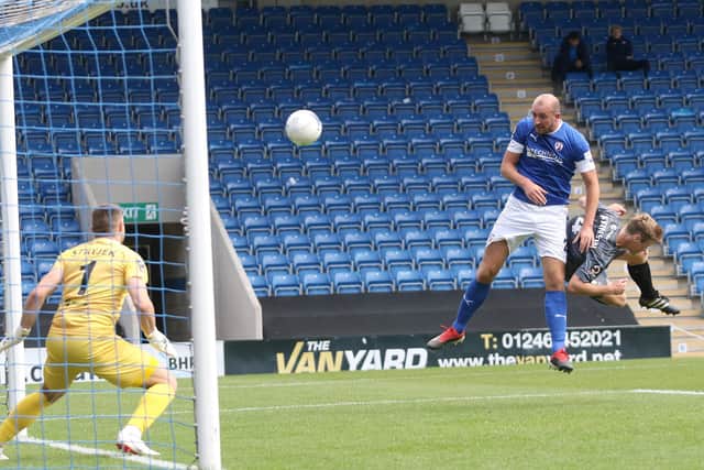 Chesterfield striker Tom Denton finished last season in great form with four goals in his last five games.