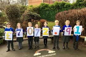 Children at Chesterfield's Old Hall Junior School have raised this much for Ashgate Hospice.