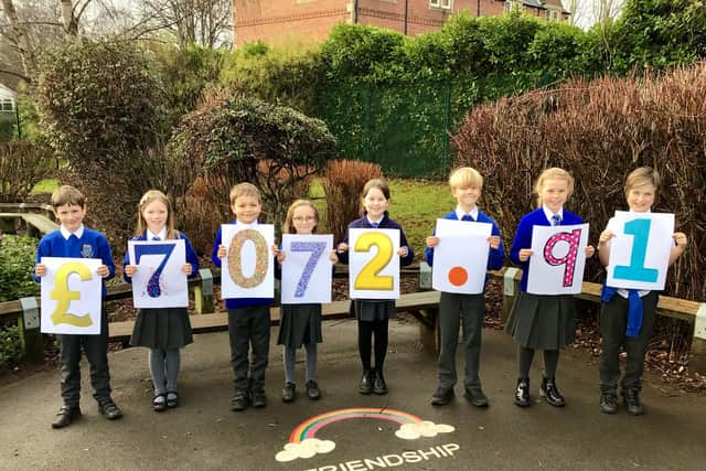 Children at Chesterfield's Old Hall Junior School have raised this much for Ashgate Hospice.