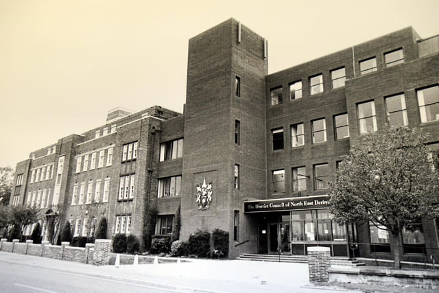 The North East Derbyshire Distict Council office building on Saltergate in 1995.