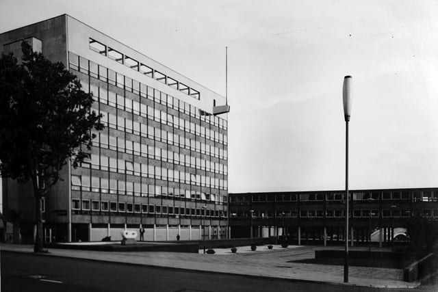 One of Chesterfield's most memorable buildings was the AGD near Queens Park, seen here in 1966. .Its offical title was Chetwynd House, named after George Chetwynd (1824 – 1882)  who came up with the idea of the postal order