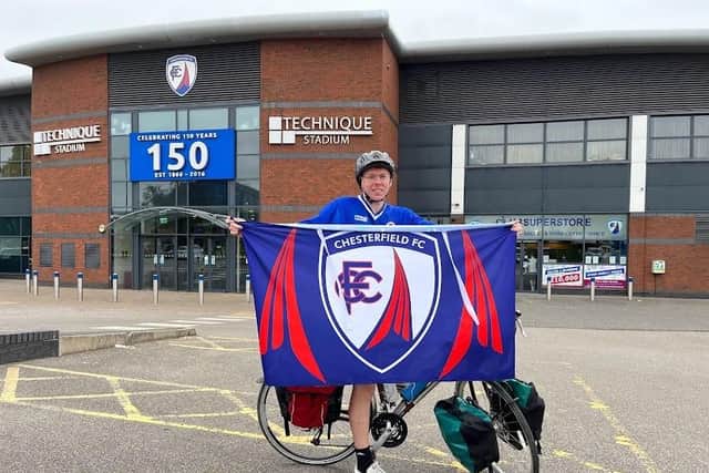 Dan started the journey outside the home of Chesterfield FC.