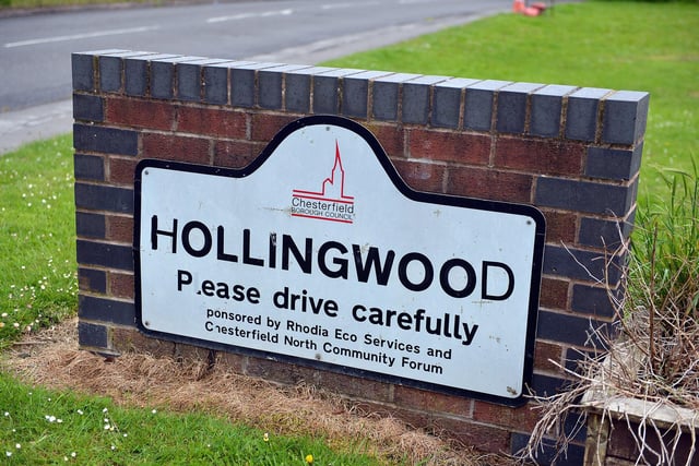 New Whittington, Hollingwood and Barrow Hill are second in the ranking - with an increase of 8.9%.