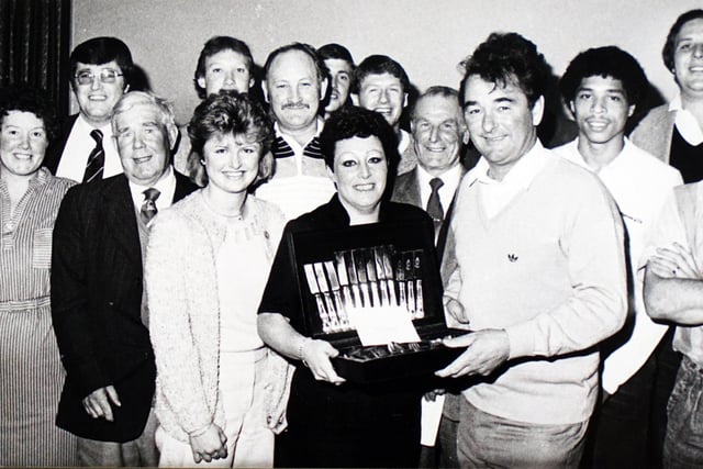 Presentation to Brian Clough in May 1985.