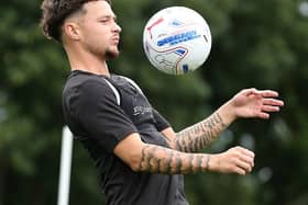 Recent arrival George McEachran in training this week