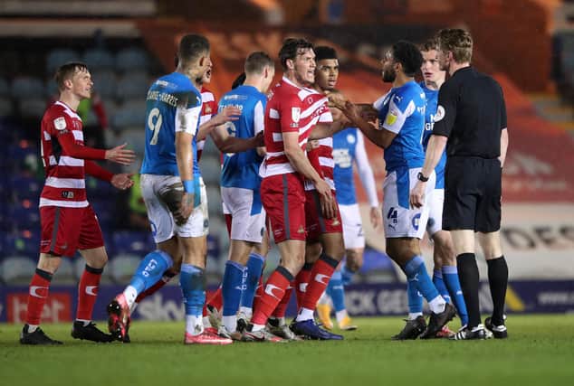 Things get a little heated as Rovers and Peterborough go head to head