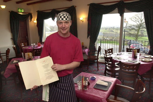 Pictured at the Gate Inn, Overgreen, Cutthorpe in the new dining room is Chef  Andy Harvey, in 2003.