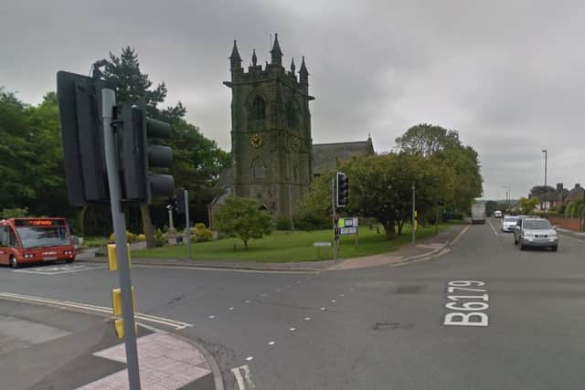Derbyshire police said a van with a ladder on top turned left out of The Green onto Derby Road and struck the pedestrian in the leg, causing minor injury (google)