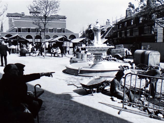 New Square Chesterfield 1981 -  complete with fountain
