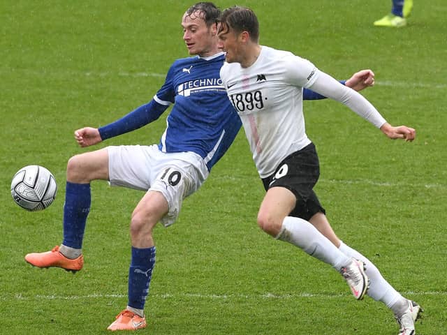 Chesterfield were beaten 2-0 at home to Torquay on Monday. Pictured: Liam Mandeville.