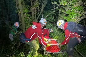 Pictures by Edale Mountain Rescue Team of the incident at Stoney West
