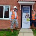 The Secretary of State for Housing RT Hon Robert Jenrick MP visited Shirebrook in the Bolsover district on Friday, June 4,  to mark the launch of the Governments First Homes scheme. Pictured is Mr Jenrick with MP Mark Fletcher and the leader of Bolsover District Council Coun Steve Fritchley.