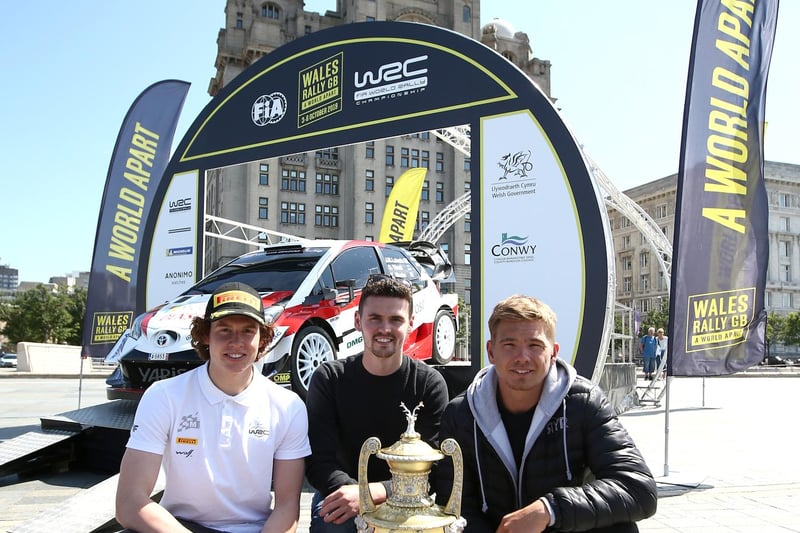 Rally driver Rhys Yates (centre) currently competes in the WRC-2 for M-Sport Ford World Rally Team. He made his race debut at the 2016 Wales Rally GB following a switch from motorcross in 2013.
