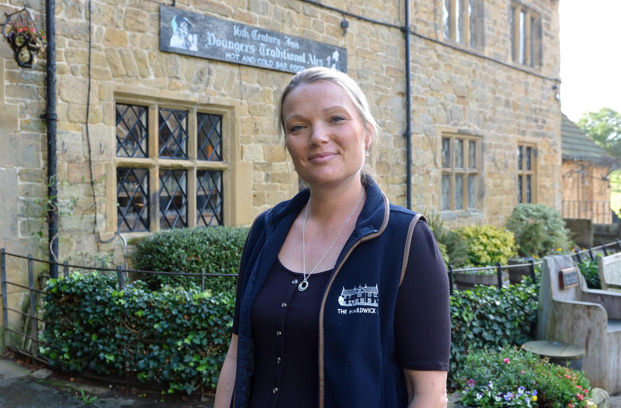 Sarah Allan, pictured here, runs the Hardwick Inn with her husband Stuart Allan.