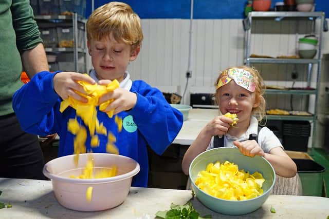 The confetti is all made by hand, and now processed in industrial dehydrators rather than the family oven. (Photo: Brian Eyre/Derbyshire Times)