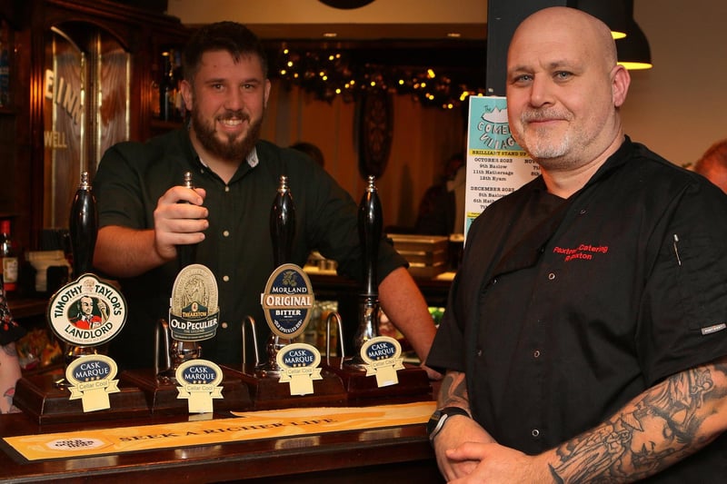 The George Tideswell, Landlord and chef Richard Paxton with his assistant Tom Johnson. Photo Jason Chadwick